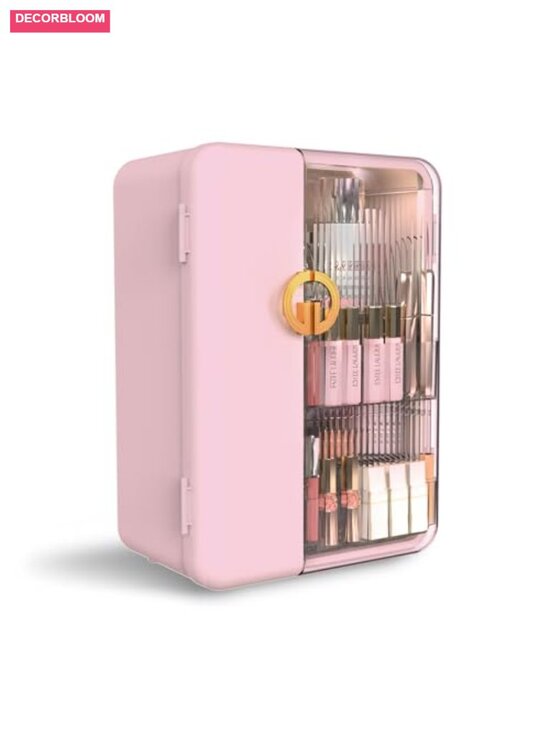 Handbags - Makeup Organizer with Drawers and Brush Holders - Cosmetic Display Case